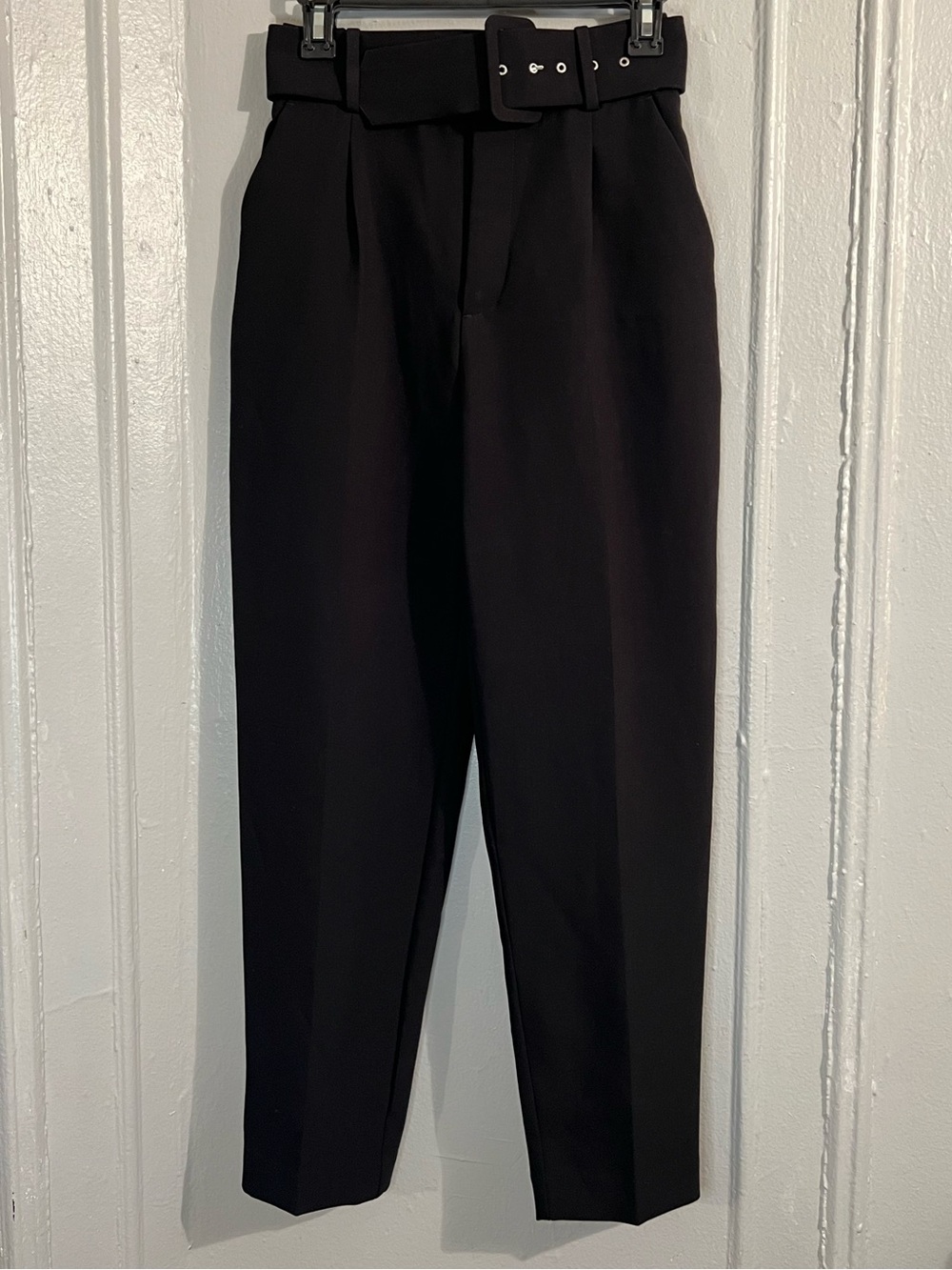 Brand New Zara Black Hight Waist Belted Trousers